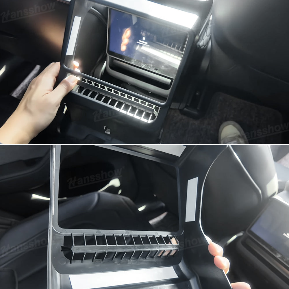 Rear Cup Holder with Air Vent Cover for Tesla Model Y Juniper - Functional Use