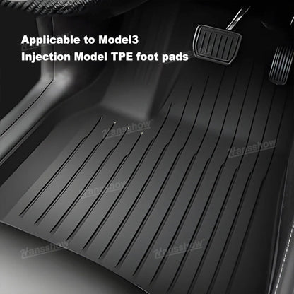 Model 3 Waterproof Floor Mats All Weather Floor Liners (Full Set) - texture detail