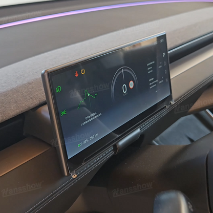 Tesla Model Y Heads Up Display highlighting smart connectivity