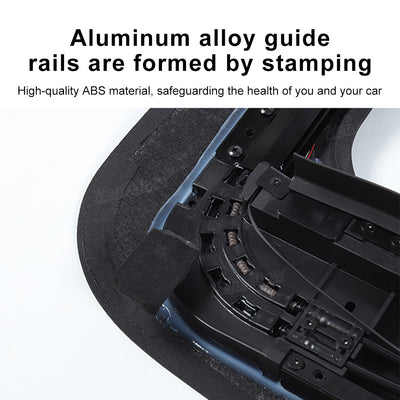 Model Y Juniper Power Sunshade showing ease of use