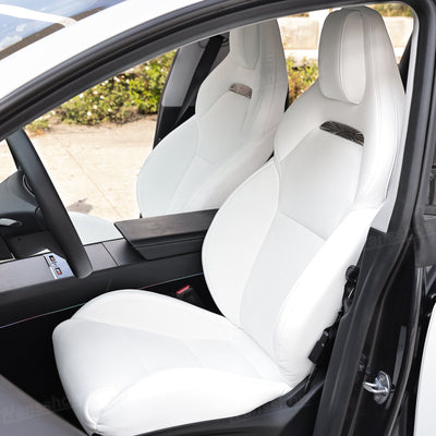Model Y Juniper Seat Replacement Sport Seats NAPPA Leather Front View