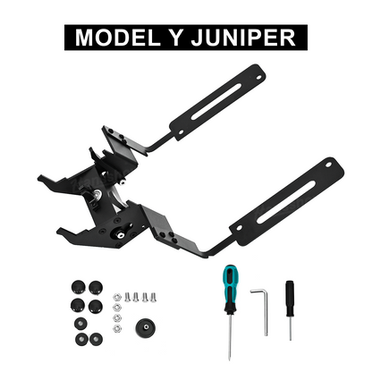 Model Y Juniper License Plate Frame against minimalist background