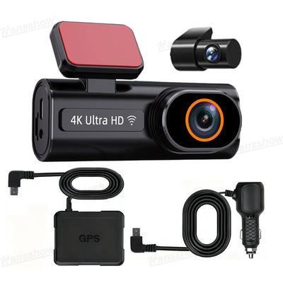 4K Front/1080P Rear Dash Cam for Tesla Model Y - installed view