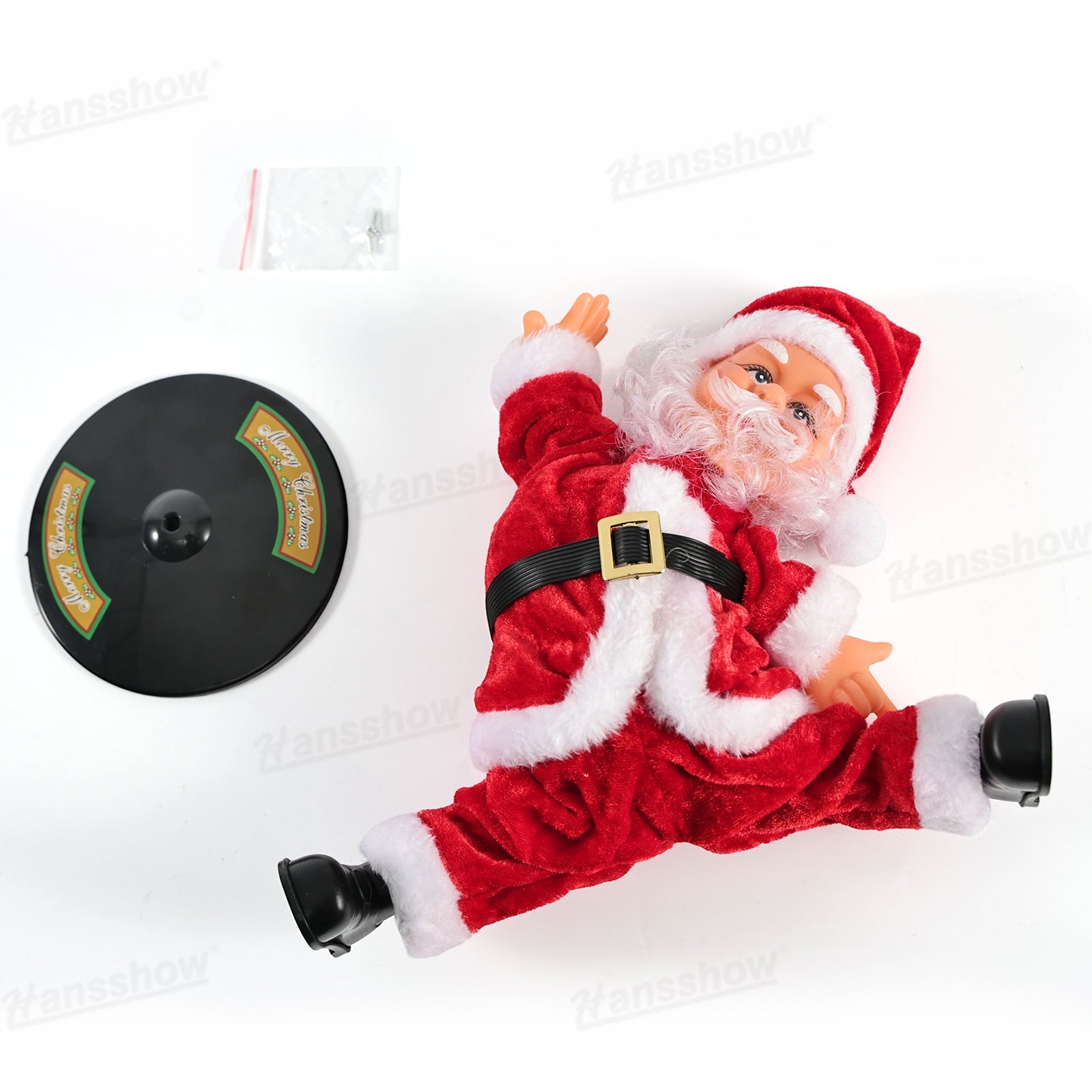 Holiday entertainment with Santa Claus in Tesla trunk