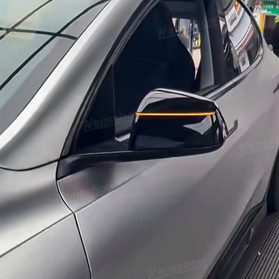 Model Y Juniper Side Mirror LED Turn Signal Lights visibility test