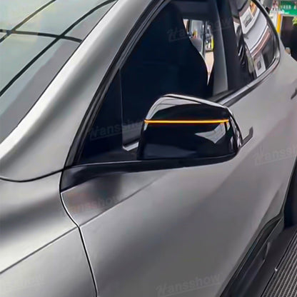 Model Y Juniper Side Mirror LED Turn Signal Lights visibility test