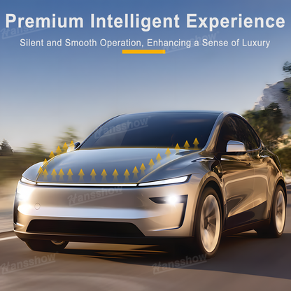 Model Y Juniper Power Frunk Kit showing one-touch control feature