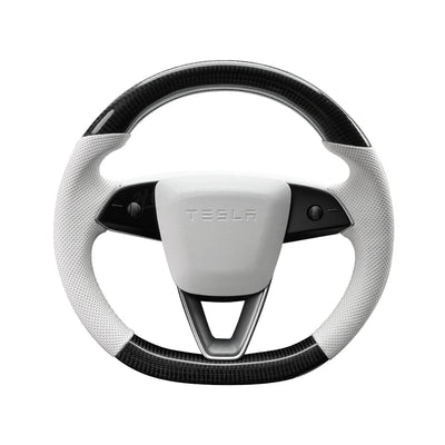 Model Y Juniper Steering Wheel Carbon Fiber Style glossy finish