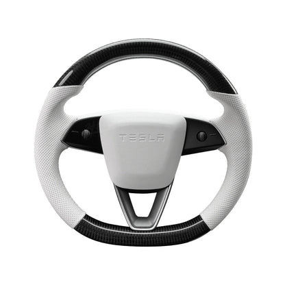 Model Y Juniper Steering Wheel Carbon Fiber Style glossy finish