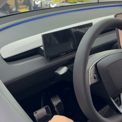 10.88-Inch Heads Up Display for Tesla Model Y Juniper installation view