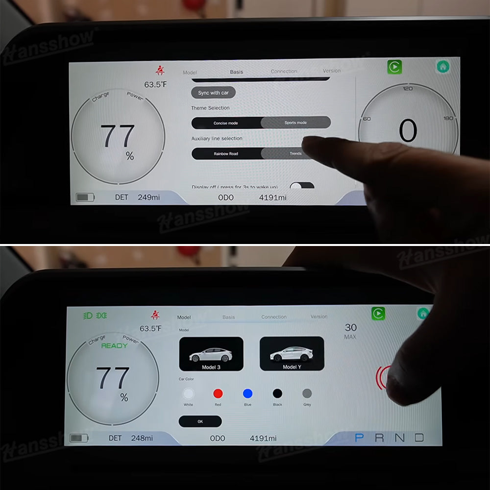 APEX 8.9-Inch CarPlay Screen with sleek design in Tesla Model Y