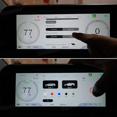 APEX 8.9-Inch CarPlay Screen with sleek design in Tesla Model Y