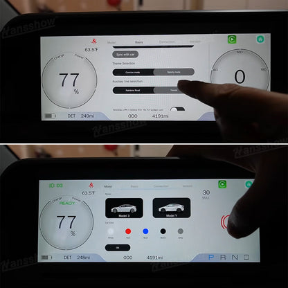 APEX 8.9-Inch CarPlay Screen with sleek design in Tesla Model Y