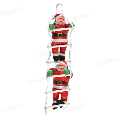 Climbing Santa Claus Decoration for Tesla Model Y with family