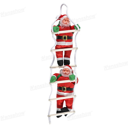 Climbing Santa Claus Decoration for Tesla Model Y with family