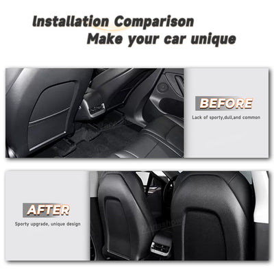 Tesla Model Y Carbon Fiber Seat Back Replacement matte finish