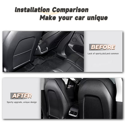 Tesla Model Y Carbon Fiber Seat Back Replacement matte finish