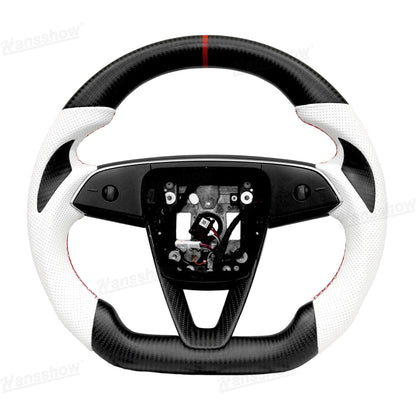 Model Y Juniper Steering Wheel Real Carbon Fiber Glossy Finish