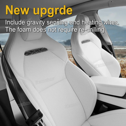 Tesla Model Y/3 Nappa Leather Seat Replacement Full Set - Seam Detail