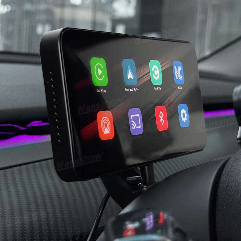 Full interior view showcasing CarPlay Smart Dashboard in Tesla Model Y