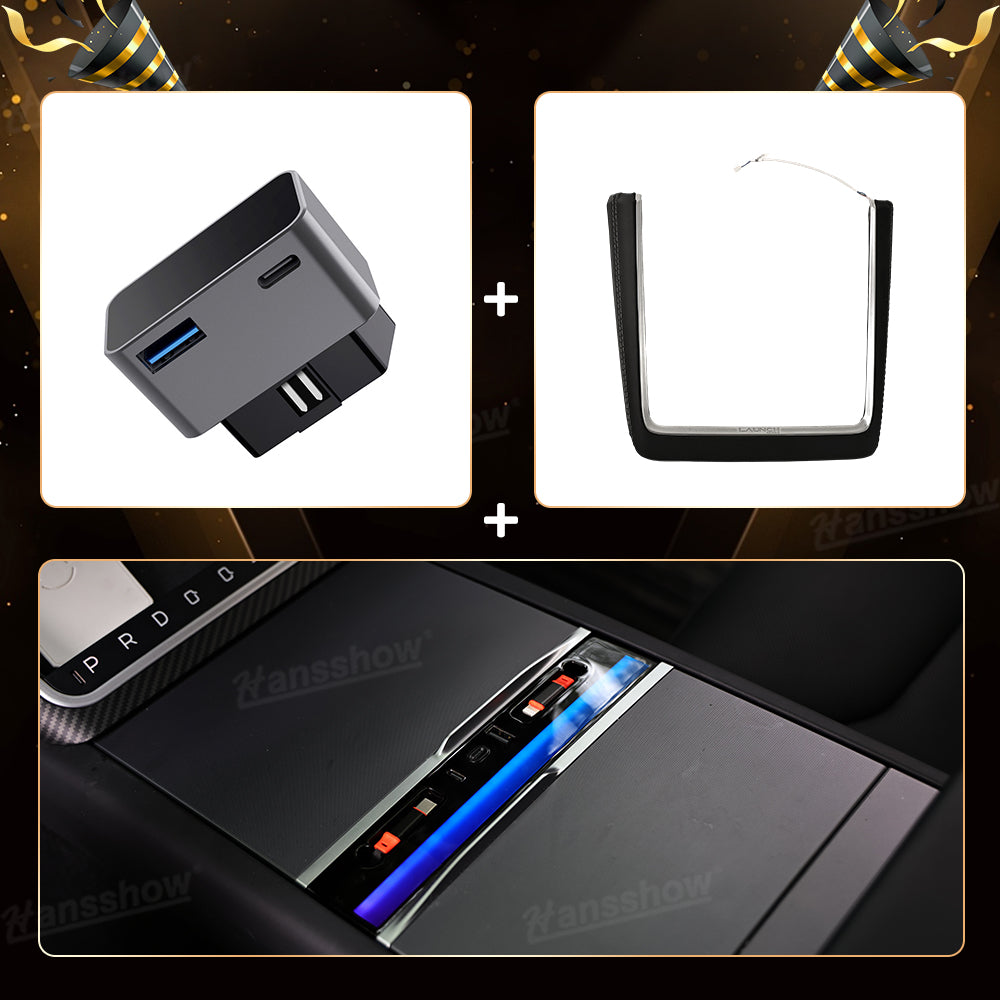 Model Y Juniper USB Hub & OBD Hub Adapter front view