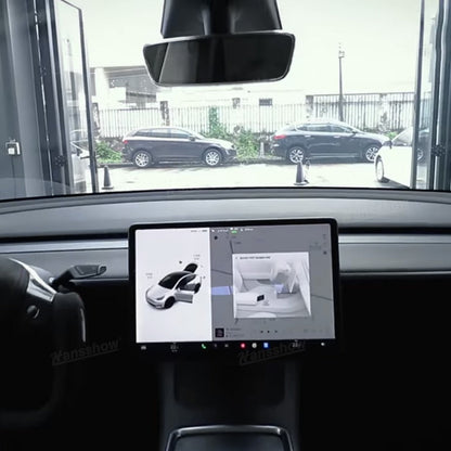 Model Y 2020+ Dashboard Cover Real Carbon Fiber Matte Trim Panel Caps - Lifestyle shot
