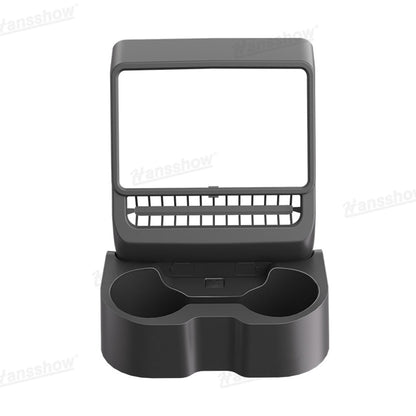 Rear Cup Holder with Air Vent Cover for Tesla Model Y Juniper - Tidy Cabin View