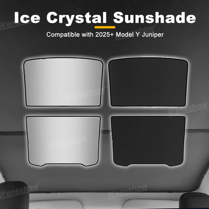 Model Y Juniper Sunshade detailed view of fabric