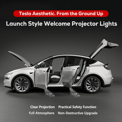 Model 3&Y Welcome Light Launch Series Door Projector Lamps for Tesla Model Y - rear angle