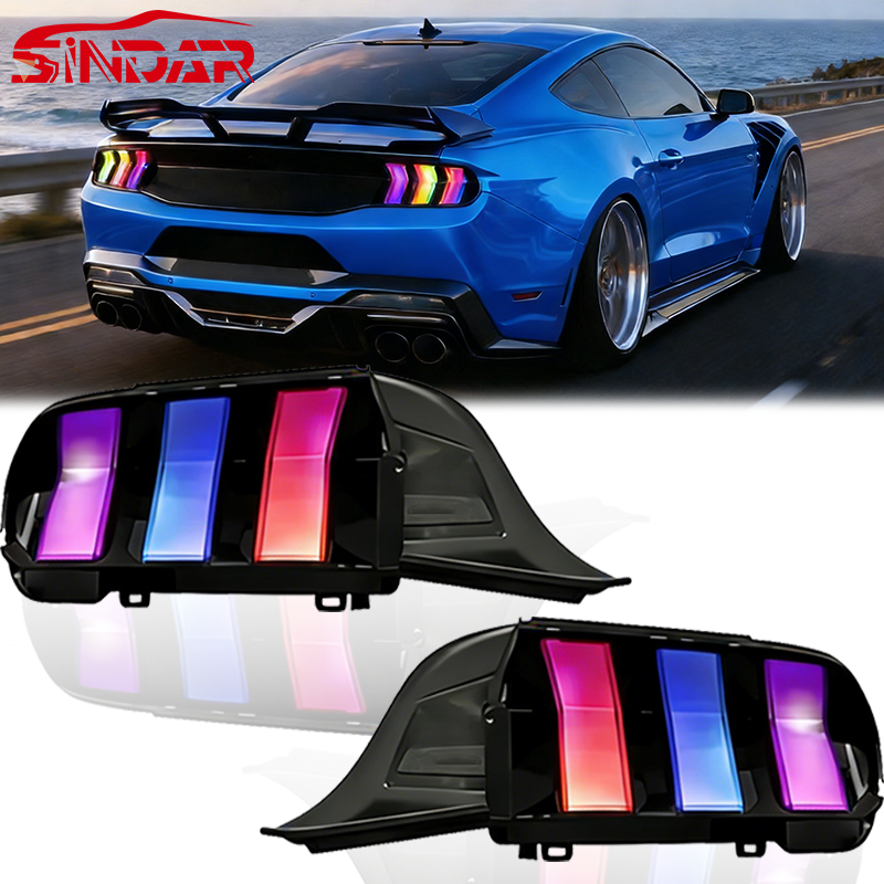 Auto RGB Taillights Assembly LED Tail Lamp Accessories for Ford Mustang S650 2024-2025 NEW Upgrade Modified Car Lights