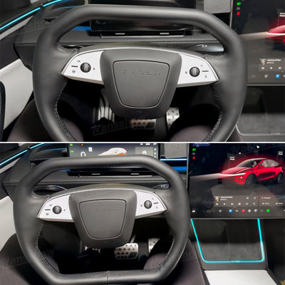 Model Y Yoke Steering Wheel Nappa driving precision