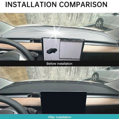 Model Y/3 Dash Mat Cover installed in Tesla Model Y