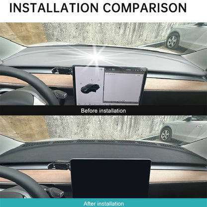 Model Y/3 Dash Mat Cover installed in Tesla Model Y