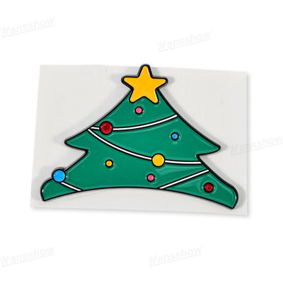 3D Christmas Decorations Waterproof Sticker for Tesla UV resistant