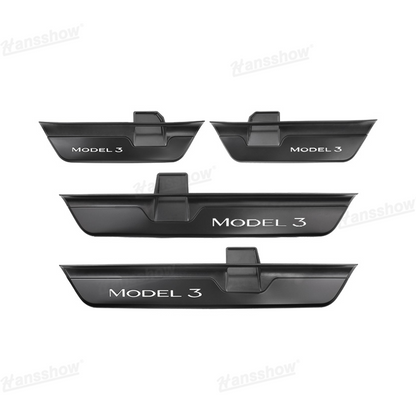 Model 3/Y LED illuminated Welcome Pedal Door Sill Protector for Tesla Model Y - door open view