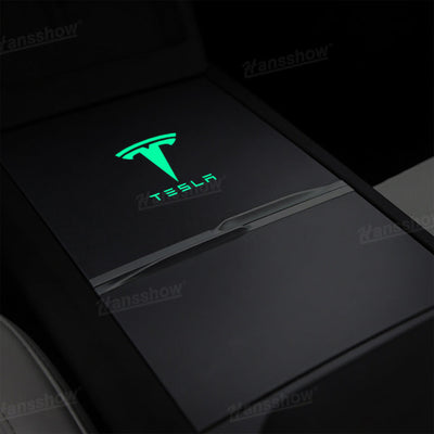 Model Y Juniper Center Console Vinyl Wrap Logo Sticker front view