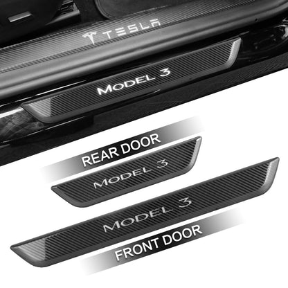 Model Y LED illuminated Door Sill with vehicle interior