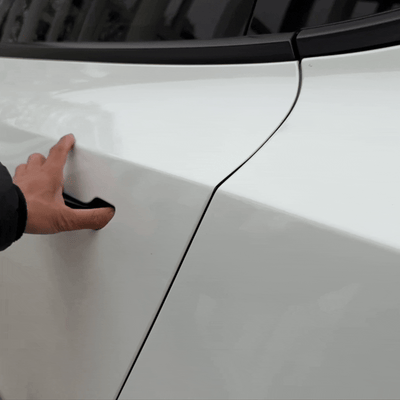 Model Y Juniper Smart Soft-Close Doors with ambient lighting