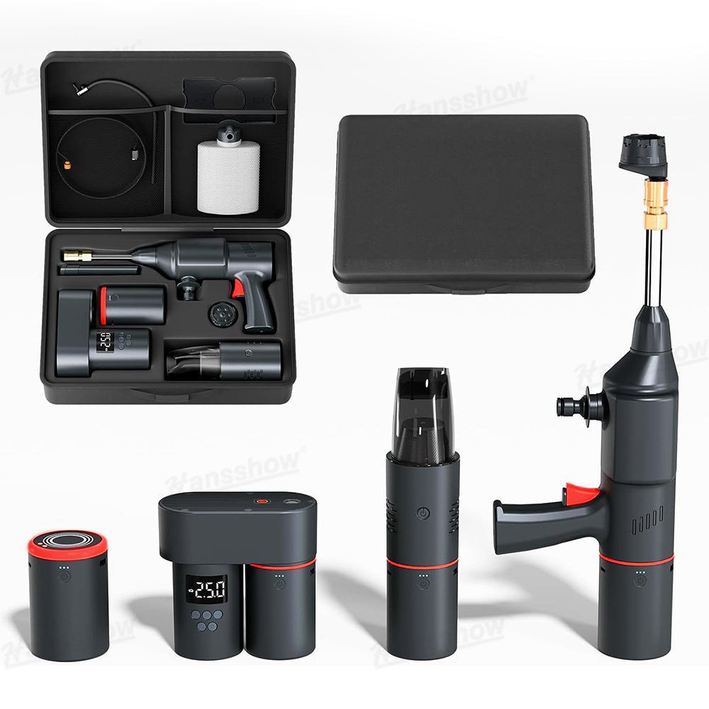 5-in-1 Tesla Jump Starter Kit with 100W Tire Inflator&185 PSI Pressure...