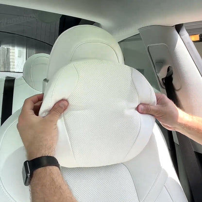 Multifunctional Headrest Adjustable Pillow for Tesla Model Y - integrated phone holder