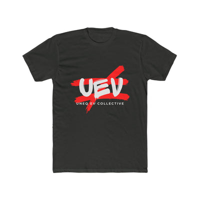 UNEQEV Collective Logo Tee side view in Solid Heavy Metal