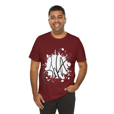 SWA Signature Splash Tee in brown color side view