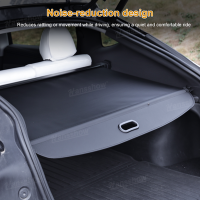 Model Y Juniper Trunk Retractable Cargo Privacy Cover Shielding Shade - close-up detail