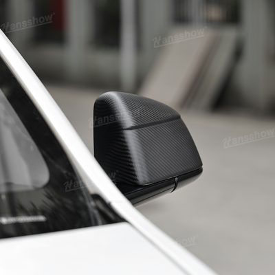 Tesla Model Y Side Mirror Covers Real Carbon Fiber Overlays - Durable Material