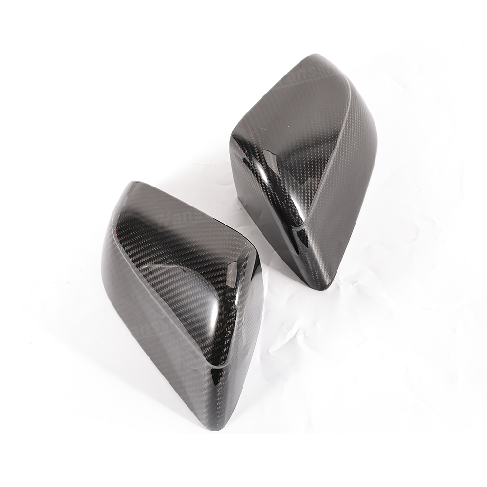 Model Y Juniper Side Mirror Real Carbon Fiber Overlay Covers - luxury detail