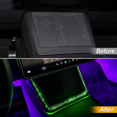 Model Y Juniper Ambient Lighting for Wireless Charging Port - interior view