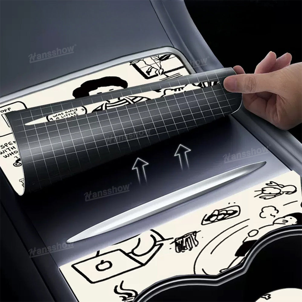 Model Y/3 Upgarde Center Console Wrap Cover - Front view