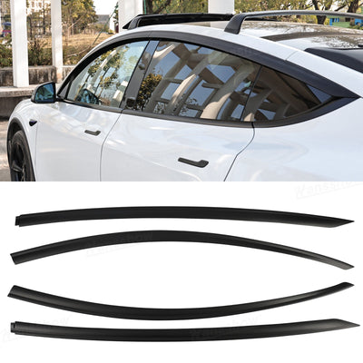 Model Y Juniper Rain Guards OEM Style Window Visors front view