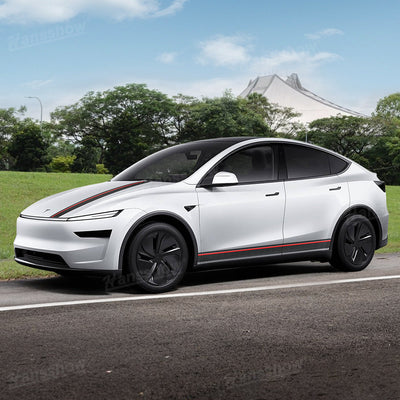 Model Y Juniper Carbon Fiber Vinyl Wrap front view