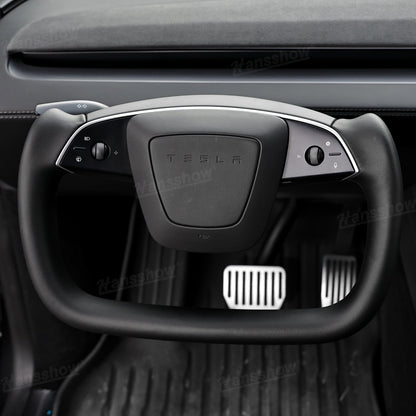 Model Y Yoke Steering Wheel Nappa steering wheel view